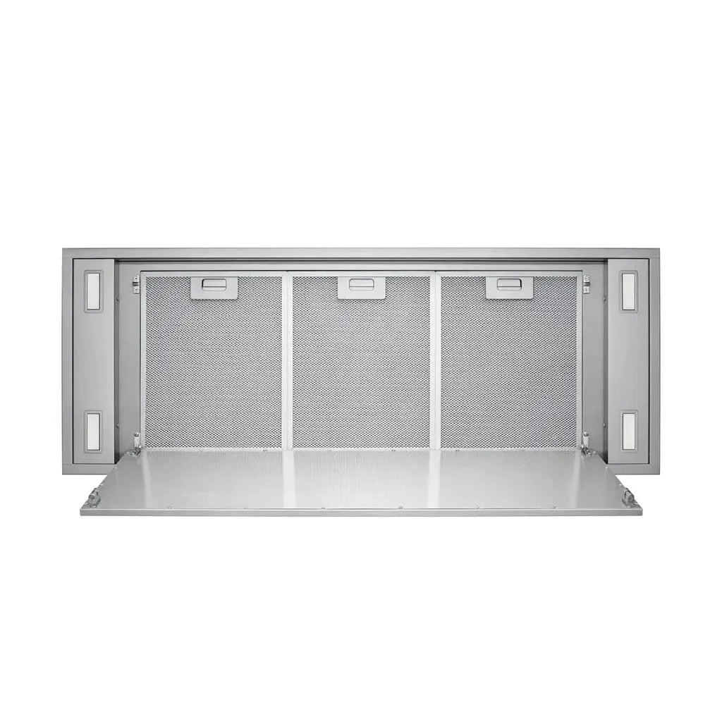 VICTORY Horizon 42 Inch 900 CFM Flush Ceiling Mount Range Hood in Stainless Steel 