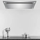VICTORY Sunset 36 Inch 600 CFM Flush Ceiling Mount Range Hood in Stainless Steel 