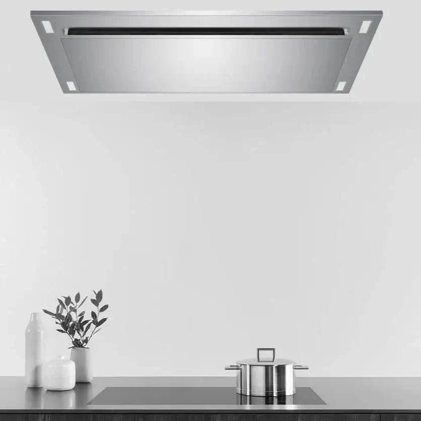 VICTORY Sunset 36 Inch 600 CFM Flush Ceiling Mount Range Hood in Stainless Steel 