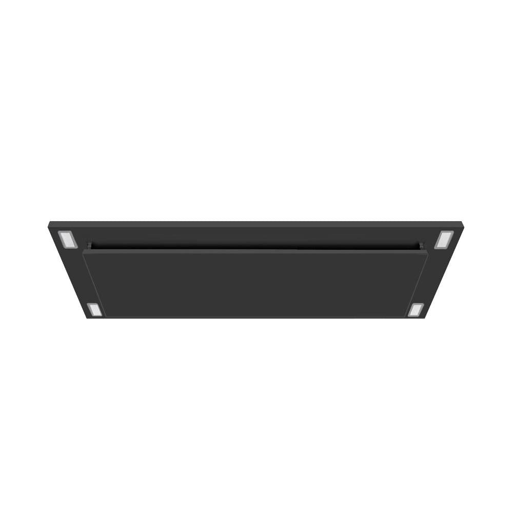 VICTORY Sunset 36 Inch 600 CFM Flush Ceiling Mount Range Hood in Black