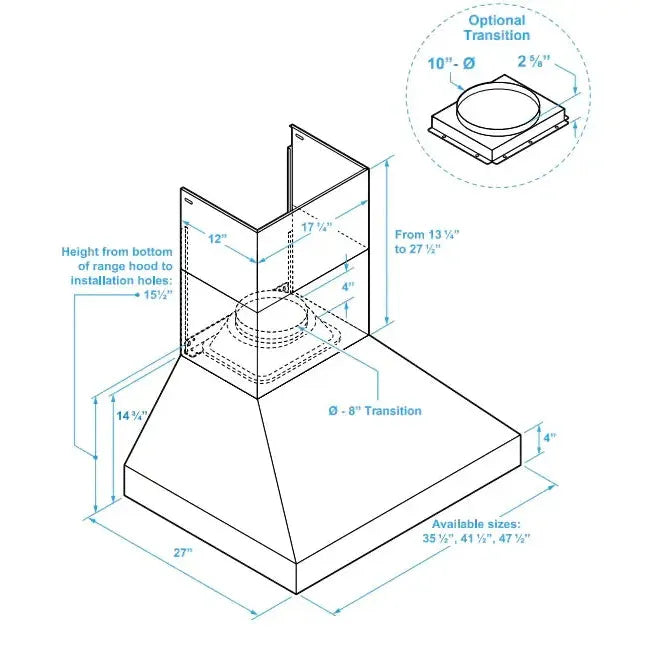 VICTORY Twister 1200 CFM Outdoor Grill Range Hood in Stainless Steel