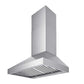 VICTORY Twister 750 CFM Wall Mount Range Hood in Stainless Steel side, under.