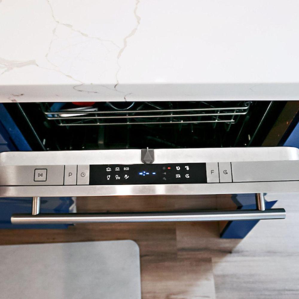ZLINE 24 in. Stainless Steel Top Control Built-In Dishwasher with Stainless Steel Tub and Modern Style Handle, 52dBa (DW-304-24) 
