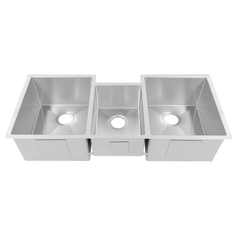 ZLINE 45 in. Breckenridge Undermount Triple Bowl Kitchen Sink (SLT-45) front, above, without accessories.