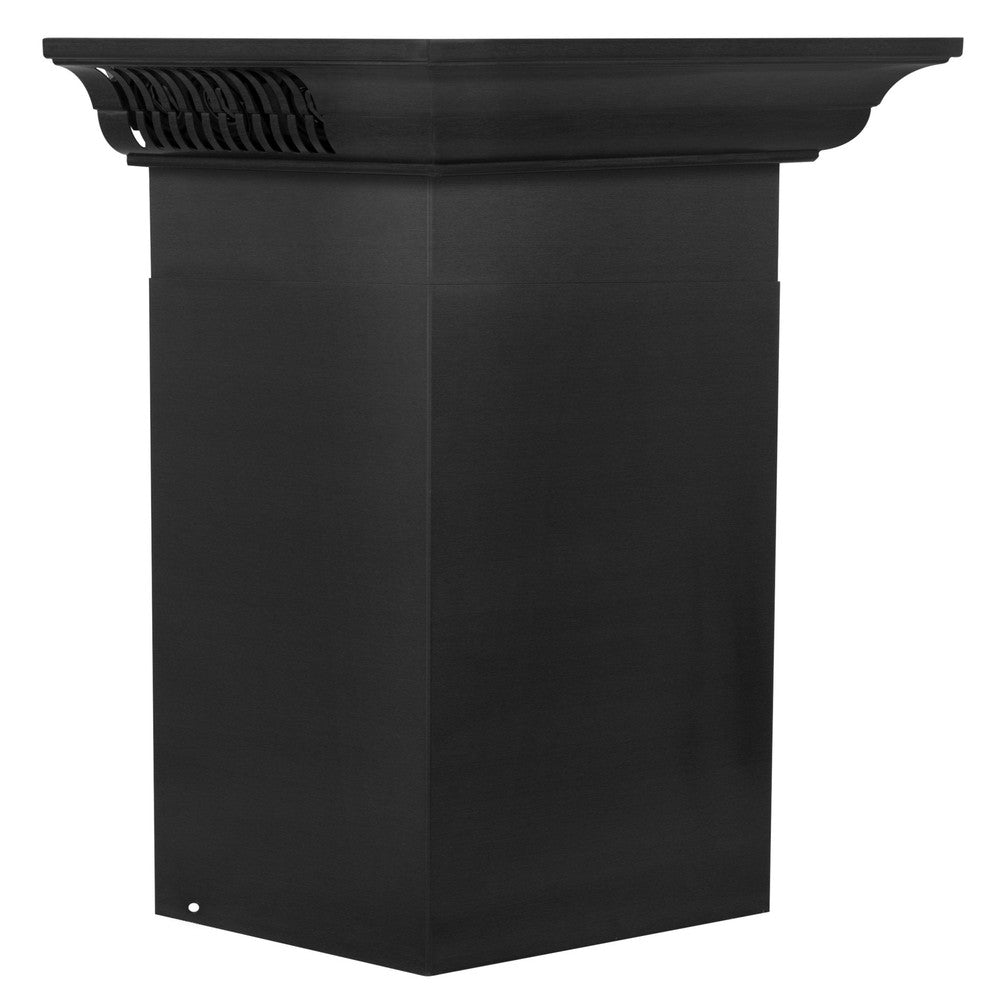ZLINE Ducted Vent Wall Mount Range Hood in Black Stainless Steel with Built-in ZLINE CrownSound Bluetooth Speakers (BSKBNCRN-BT) 