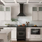 ZLINE Ducted Vent Wall Mount Range Hood in Black Stainless Steel with Built-in ZLINE CrownSound Bluetooth Speakers (BSKBNCRN-BT) 