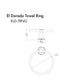 ZLINE El Dorado Towel Ring with color options (ELD-TRNG) dimensional diagram