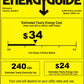 ZLINE 24 in. Monument Series 3rd Rack Dishwasher with Auto Door Open Drying, 44dBa, Satin Stainless Steel Panel (DWMT-SN-24) energy guide label with Energy Star logo.