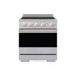 ZLINE 30 in. 4.2 cu. ft. Marino Induction Range with 4 Element Cooktop and Electric Convection Oven in Stainless Steel (MINR30) main image.