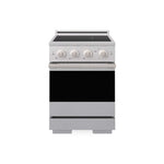 ZLINE 24 in. 3.2 cu. ft. Marino Induction Range with 3 Element Cooktop and Electric Convection Oven in Satin Stainless Steel (MINRS-24) main image.