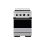 ZLINE Autograph Edition 24 in. 3.2 cu. ft. Marino Induction Range with 3 Element Cooktop and Electric Convection Oven in Satin Stainless Steel with Matte Black Accents (MINRSZ-24-MB) main image.