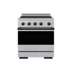 ZLINE Autograph Edition 30 in. 4.2 cu. ft. Marino Induction Range with 4 Element Cooktop and Electric Convection Oven in Stainless Steel with Matte Black Accents (MINRZ-30-MB) main image.
