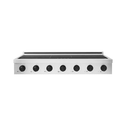 ZLINE Autograph Edition 48 in. Paramount Induction Rangetop with 7 Element Cooktop in Stainless Steel and Matte Black Accents (SINRTZ-48-MB)
