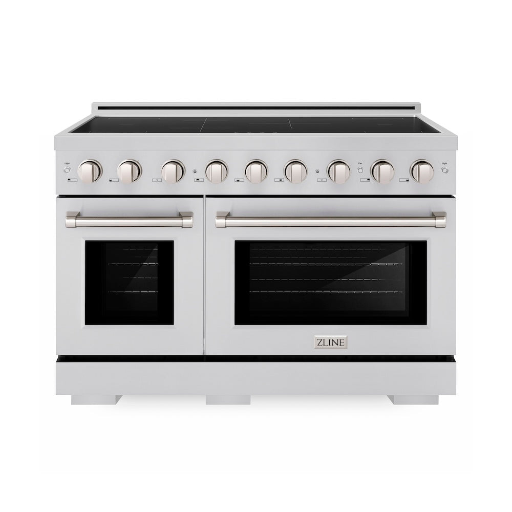ZLINE 48 in. 6.7 cu. ft. Paramount Induction Range with 7 Element Cooktop and Dual Ovens in Stainless Steel (SINR48)