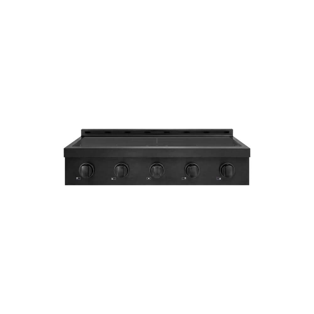 ZLINE 36 in. Paramount Induction Rangetop with 5 Element Cooktop in Black Stainless Steel (SINRTB-36) main image.