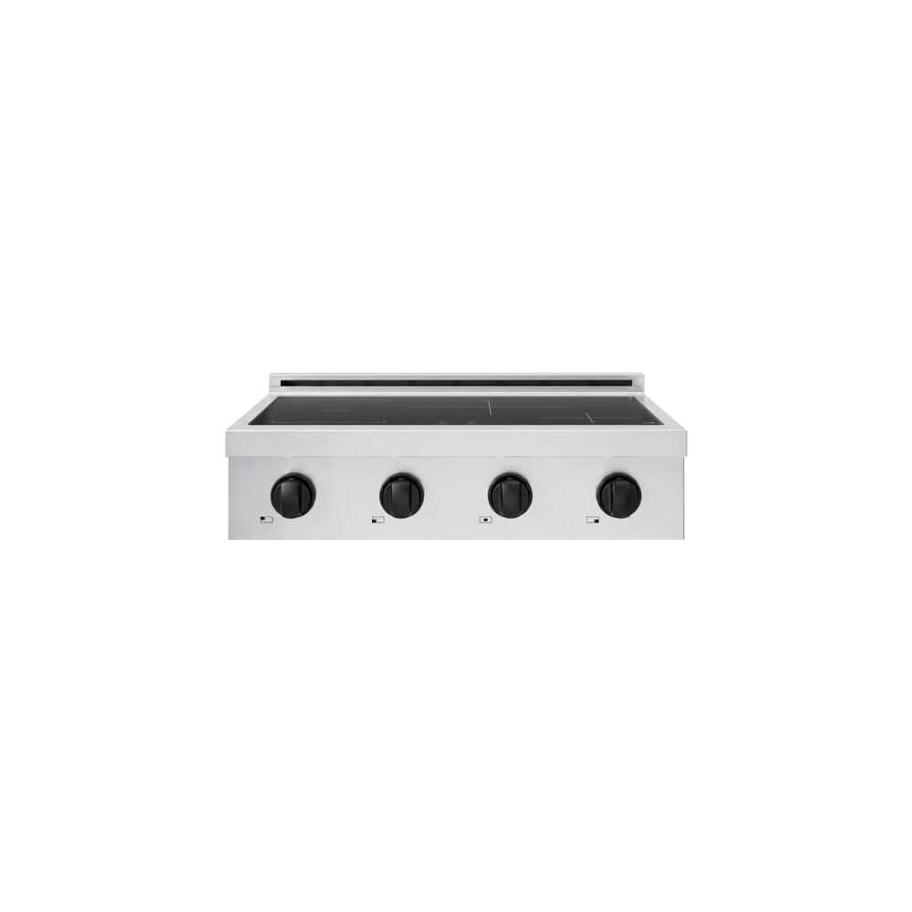 ZLINE Autograph Edition 30 in. Paramount Induction Rangetop with 4 Element Cooktop in Stainless Steel and Matte Black Accents (SINRTZ-30-MB) main image.