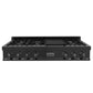 ZLINE Autograph Edition 48 in. Legacy Gas Rangetop with 7 Burners and Porcelain Cooktop in Black Stainless Steel with Polished Gold Accents, Open Box-Great Condition