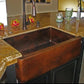Premier Copper Hammered Copper Apron Front Single Basin Kitchen Sink