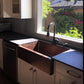Premier Copper Hammered Copper Apron Front Single Basin Kitchen Sink