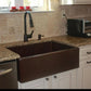 Premier Copper Hammered Copper Apron Front Single Basin Kitchen Sink