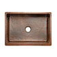 Premier Copper Hammered Copper Apron Front Single Basin Kitchen Sink