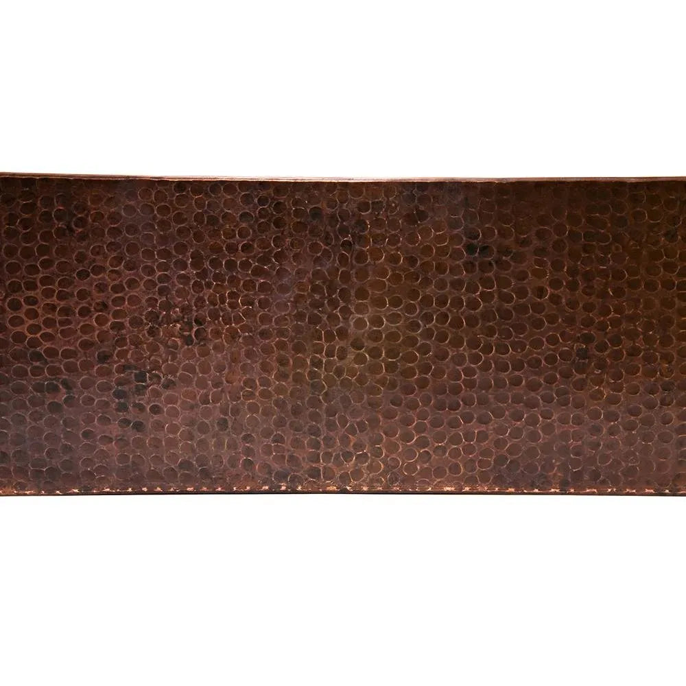 Premier Copper Hammered Copper Apron Front Single Basin Kitchen Sink