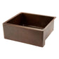 Premier Copper Hammered Copper Apron Front Single Basin Kitchen Sink