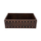 Premier Copper Hammered Copper Apron Front Single Basin Kitchen Sink w/ Barrel Strap Design