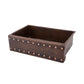 Premier Copper Hammered Copper Apron Front Single Basin Kitchen Sink w/ Barrel Strap Design