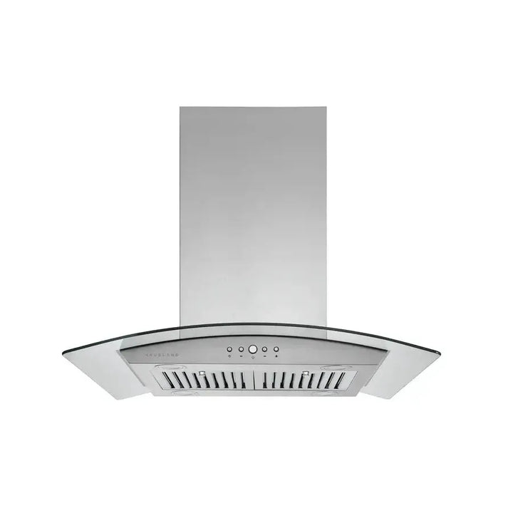 Hauslane Chef Convertible Stainless Steel and Glass Island Mount Range Hood with Size Options (IS-200SS)