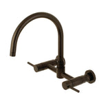 Kingston Brass Concord 8 in. Centerset Wall Mount Kitchen Faucet (KS8175) Oil Rubbed Bronze
