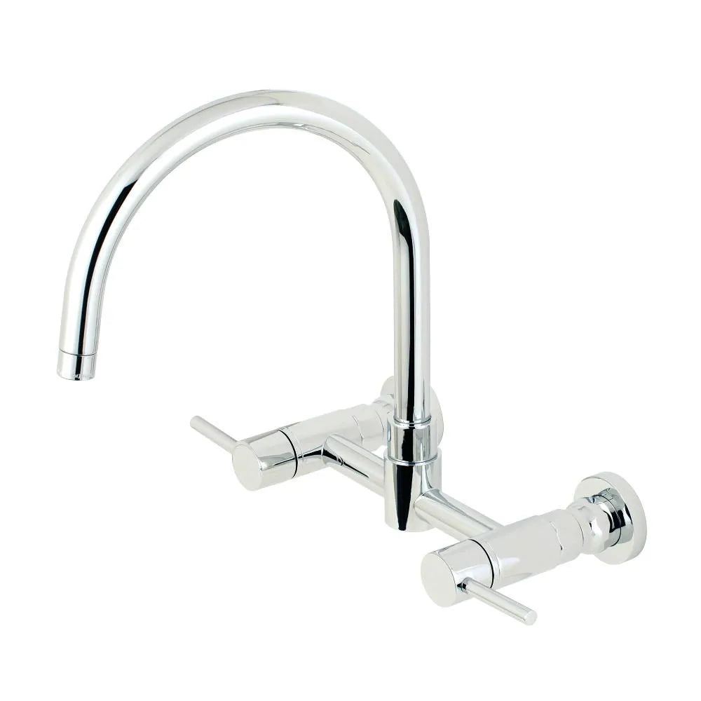 Kingston Brass Concord 8 in. Centerset Wall Mount Kitchen Faucet (KS8175) Polished Chrome