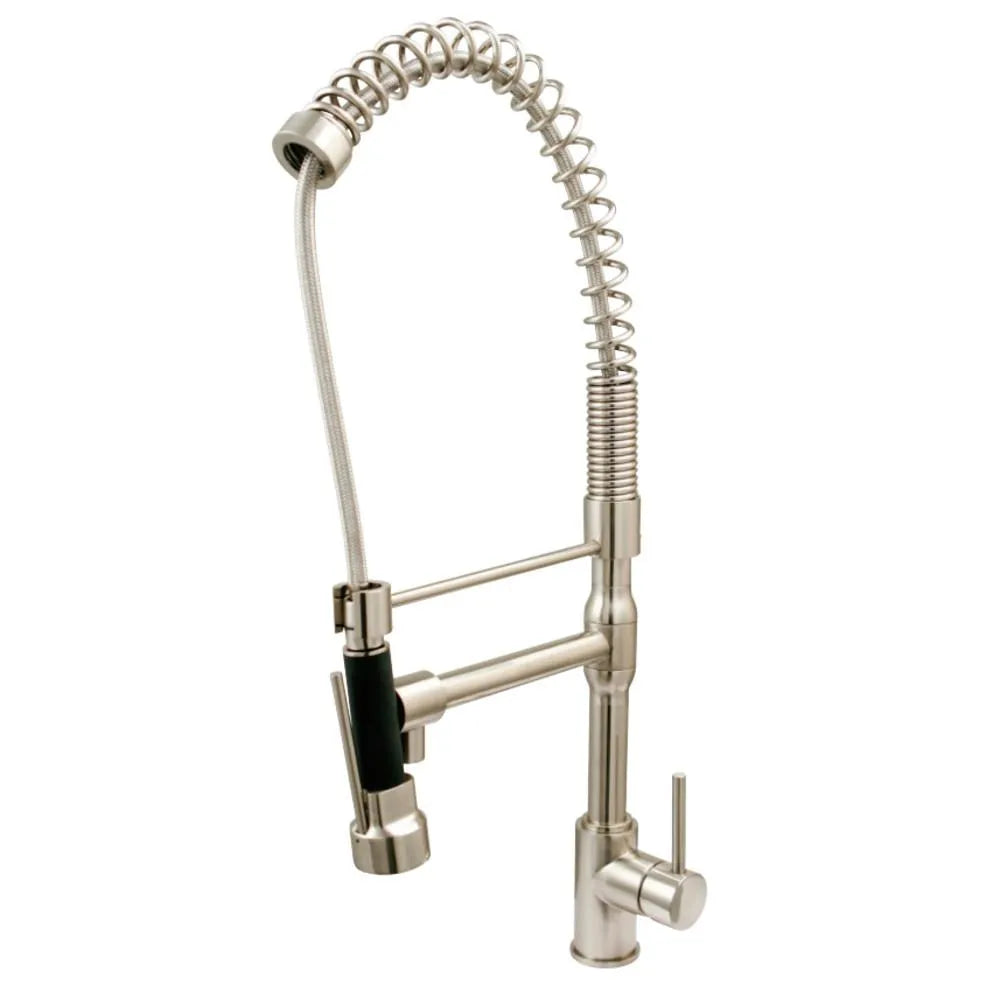 Kingston Brass Concord Single-Handle Pre-Rinse Kitchen Faucet, Brushed Nickel (KS8978DL) 
