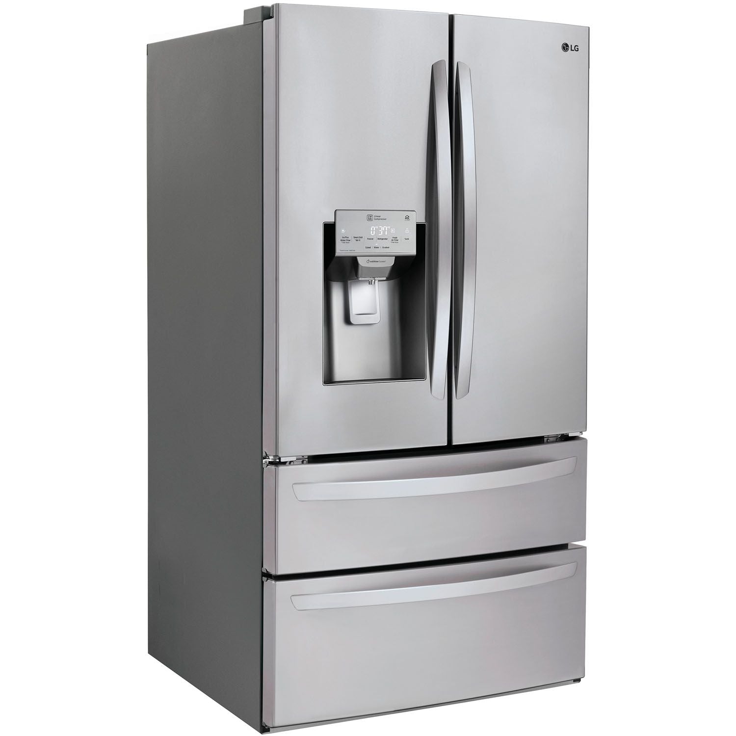 LG 36 Inch 4-Door French Door Refrigerator in Stainless Steel 28 Cu. Ft. (LMXS28626S)