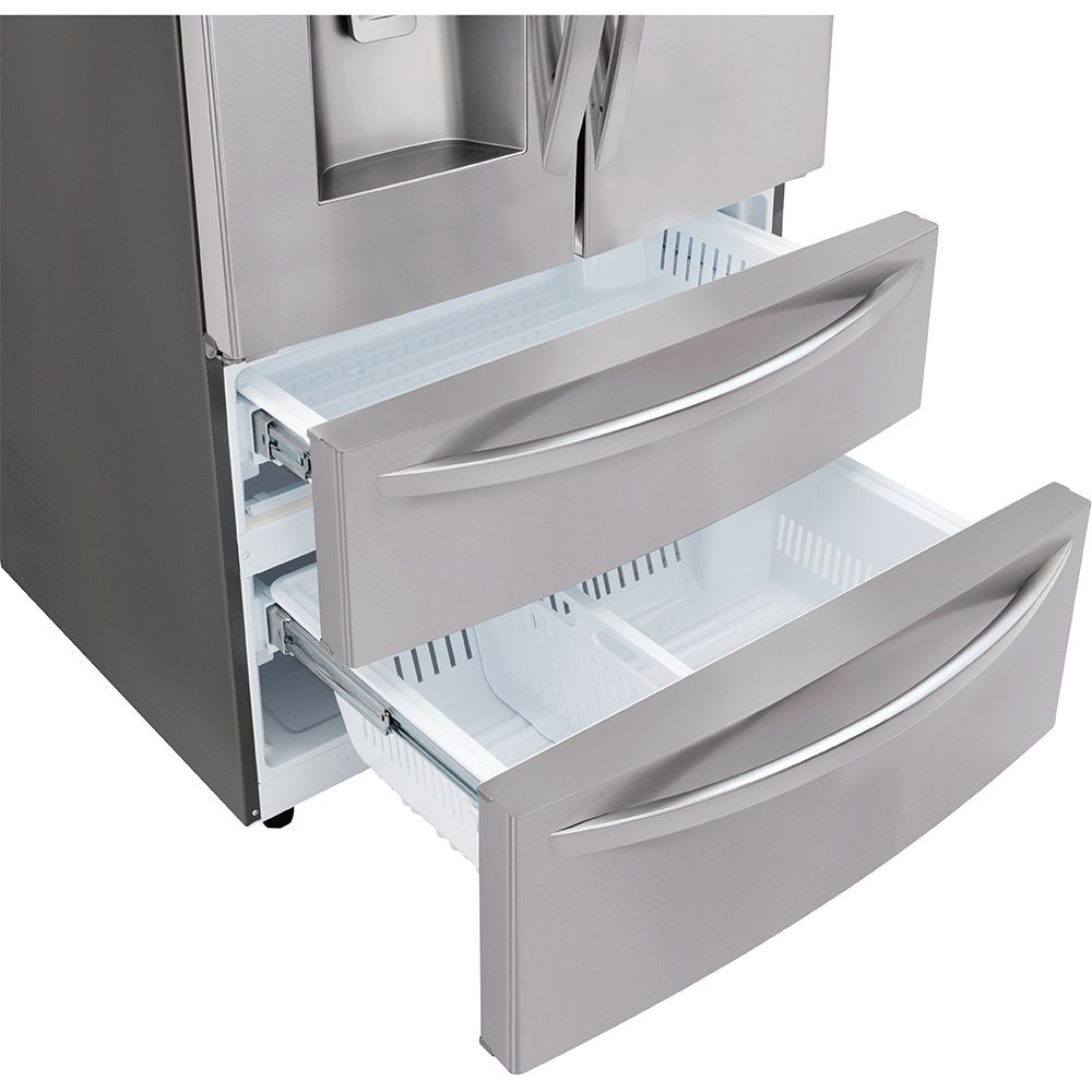 LG bottom freezers on refrigerator