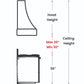 Hoodsly Curved Wall Mount Wooden Range Hood with Steel Strapping and Size and Color Options