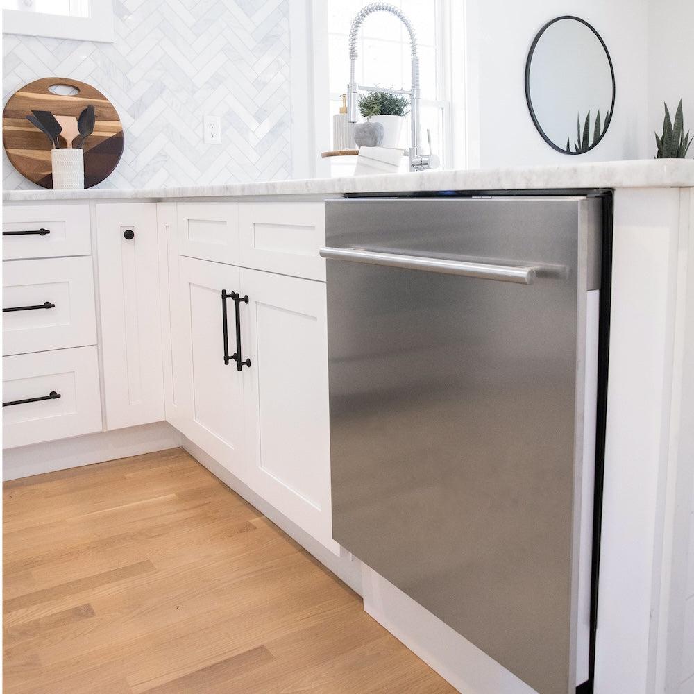 ZLINE Sierra Kitchen Faucet (SRA-KF) Chrome in a luxury kitchen.