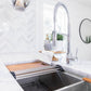 ZLINE Sierra Kitchen Faucet (SRA-KF) Chrome in a luxury kitchen.