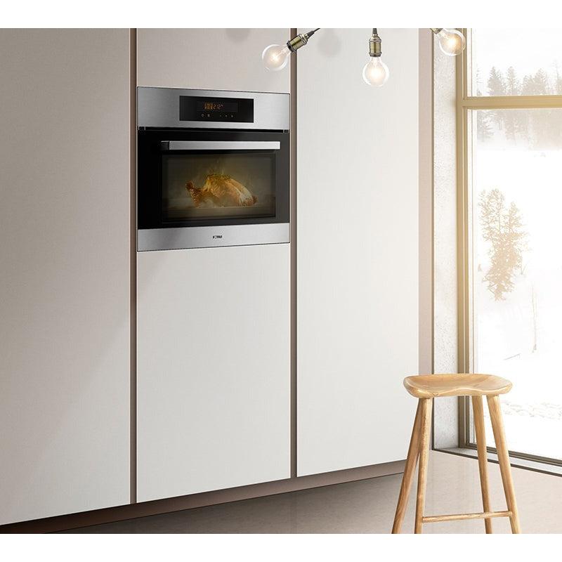 Fotile 24 in. Built-In Steam Oven in Stainless Steel (SCD42-F1) in a luxury kitchen.