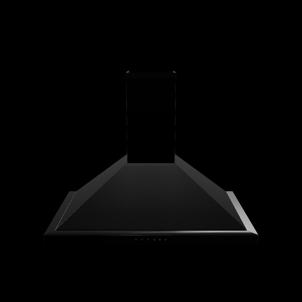 ZLINE Convertible Vent Wall Mount Range Hood in Black Stainless Steel (BSKBN) 3D model.