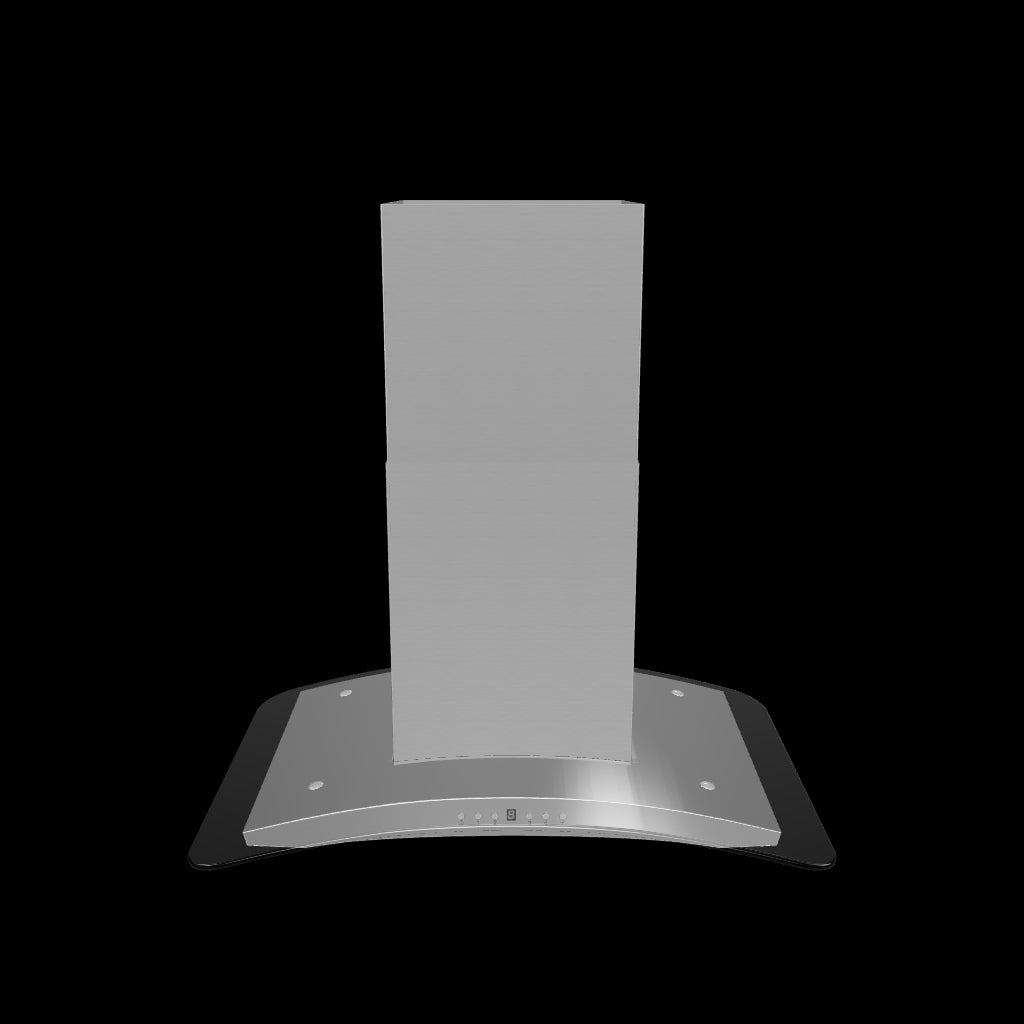 ZLINE Convertible Vent Wall Mount Range Hood in Stainless Steel and Glass (KN4) 3D model.