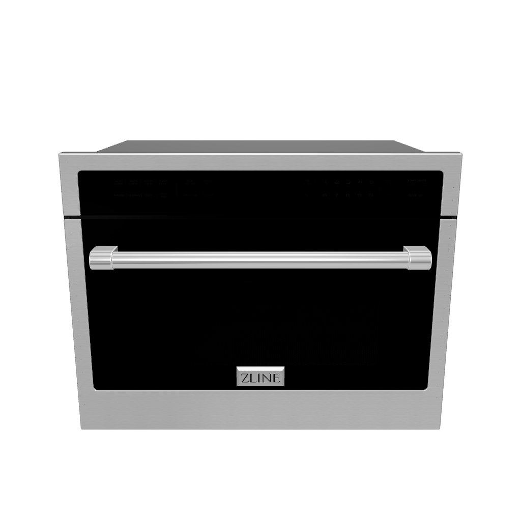 ZLINE 24 in. Stainless Steel Built-in Convection Microwave Oven with Speed and Sensor Cooking (MWO-24) 3D model.
