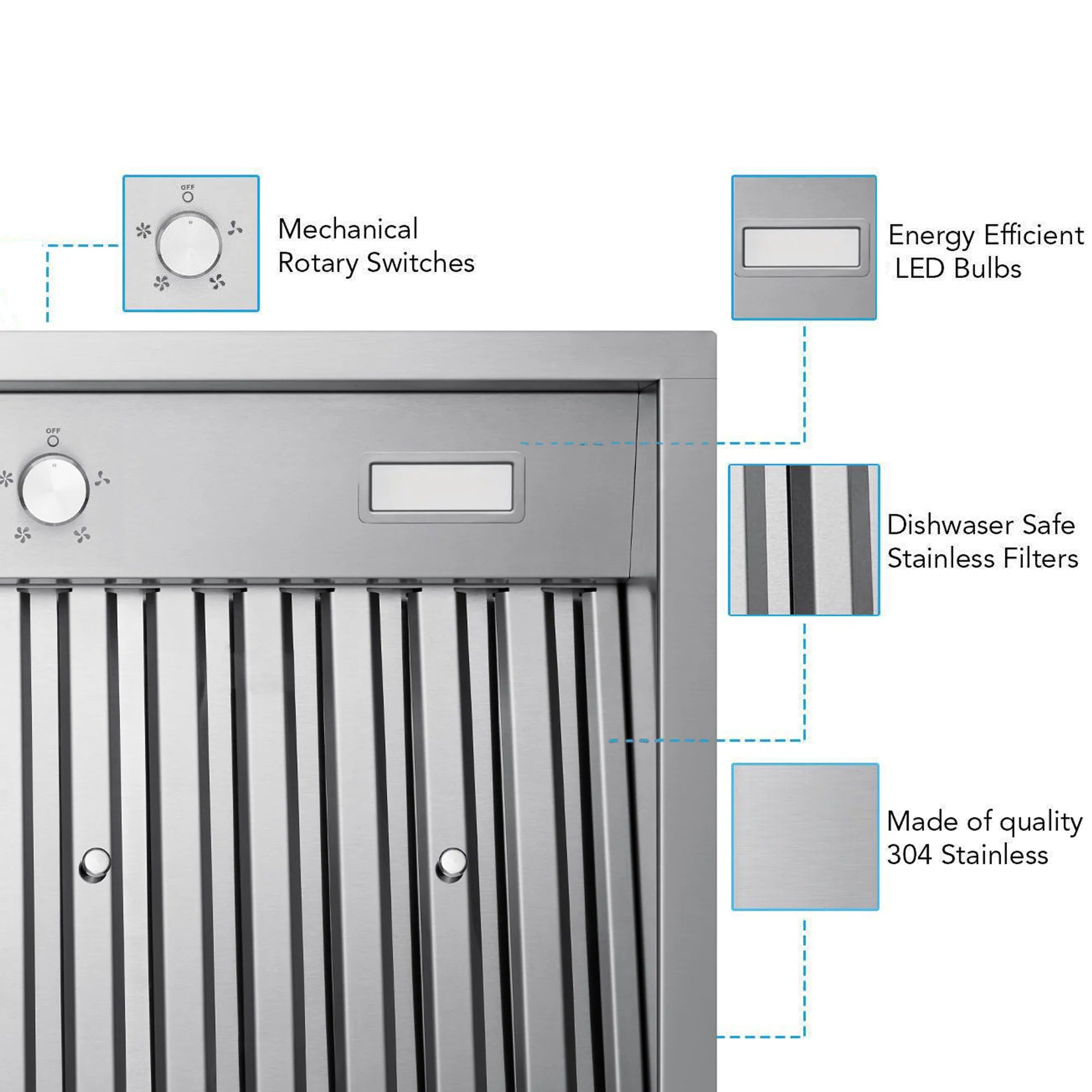VICTORY Q2 700 CFM Insert Range Hood in Stainless Steel