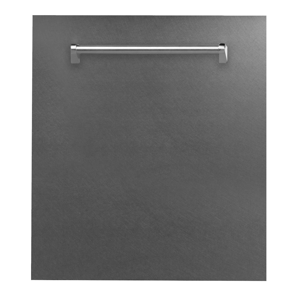 ZLINE 48 in. Kitchen Package with Satin Stainless Dual Fuel Range, Ducted Vent Range Hood and Dishwasher (3KP-RASRH48-DW)