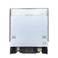 ZLINE 24 in. Top Control Built-In Dishwasher with Satin Stainless Steel Panel and Stainless Steel Tub with Traditional Style Handle, 52dBa (DW-SN-H-24) front, without panel, closed.