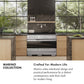 ZLINE Autograph Edition 24 in. 3.2 cu. ft. Marino Induction Range with 3 Element Cooktop and Electric Convection Oven in Stainless Steel with White Matte Door and Polished Gold Accents (MINRZ-WM-24-G)