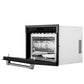 ZLINE 24 in. 1.6 cu ft. Built-in Convection Microwave Oven in Gun Metal with Speed and Sensor Cooking (MWO-24-GM) side, open.