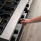 ZLINE Autograph Edition 30 in. 4.0 cu. ft. Legacy Dual Fuel Range with 4 Burner Gas Cooktop and Electric Convection Oven in Stainless Steel and Matte Black Accents, Open Box-Great Condition