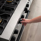 ZLINE Autograph Edition 30 in. 4.0 cu. ft. Legacy Dual Fuel Range with 4 Burner Gas Cooktop and Electric Convection Oven in Stainless Steel and Matte Black Accents, Open Box-Good Condition
