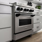 ZLINE Autograph Edition 30 in. 4.0 cu. ft. Legacy Dual Fuel Range with 4 Burner Gas Cooktop and Electric Convection Oven in Stainless Steel and Matte Black Accents, Open Box-Great Condition